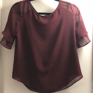 Ann taylor Maroon blouse top 👚